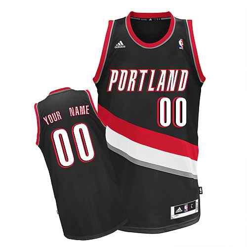 Portland Trail Blazers Custom Swingman Black Road Jersey