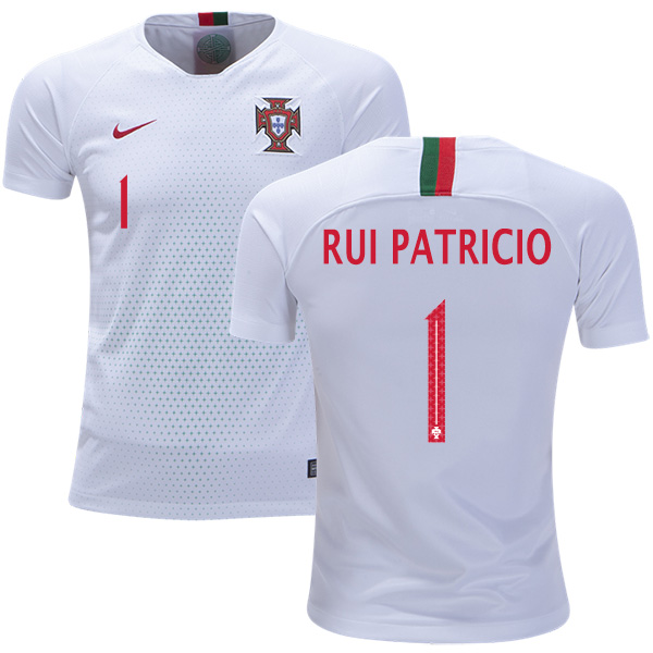 Portugal #1 Rui Patricio Away Kid Soccer Country Jersey Portugal #1 Rui Patricio Away Kid Soccer Country Jersey