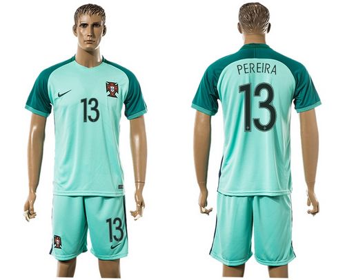 Portugal #13 Pereira Away Soccer Country Jersey Portugal #13 Pereira Away Soccer Country Jersey