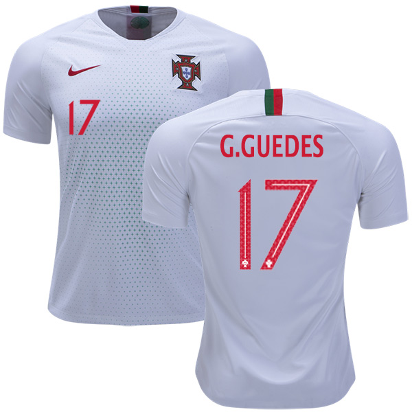 Portugal #17 G.Guedes Away Soccer Country Jersey Portugal #17 G.Guedes Away Soccer Country Jersey