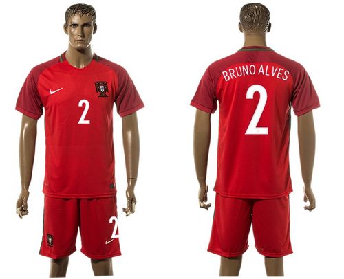 Portugal #2 Alves Home Soccer Country Jersey Portugal #2 Alves Home Soccer Country Jersey