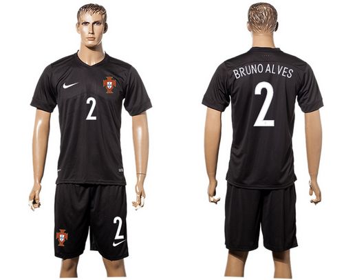 Portugal #2 Bruno Alves SEC Away Soccer Country Jersey Portugal #2 Bruno Alves SEC Away Soccer Country Jersey