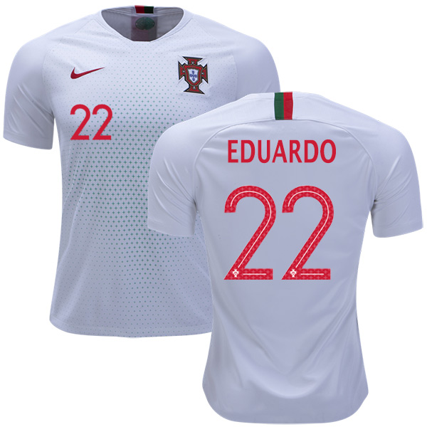 Portugal #22 Eduardo Away Soccer Country Jersey Portugal #22 Eduardo Away Soccer Country Jersey