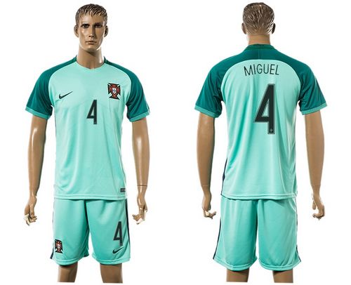 Portugal #4 Miguel Away Soccer Country Jersey Portugal #4 Miguel Away Soccer Country Jersey
