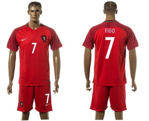 Portugal #7 Figo Home Soccer Country Jersey Portugal #7 Figo Home Soccer Country Jersey