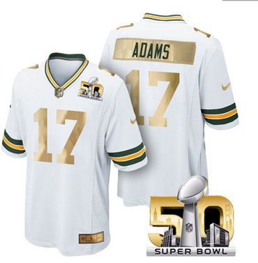 Pre Order Green Bay Packers Jersey 17 Davante Adams White Super Bowl 50 Limited Jerseys