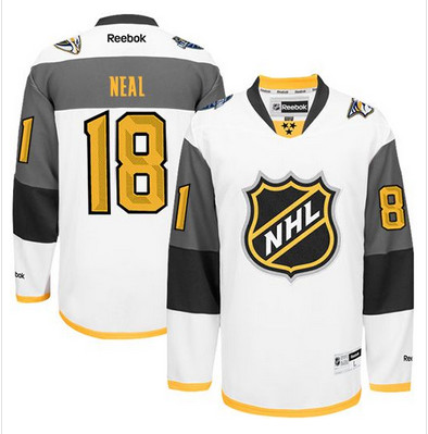 Predators #18 James Neal White 2016 All Star Stitched NHL Jersey