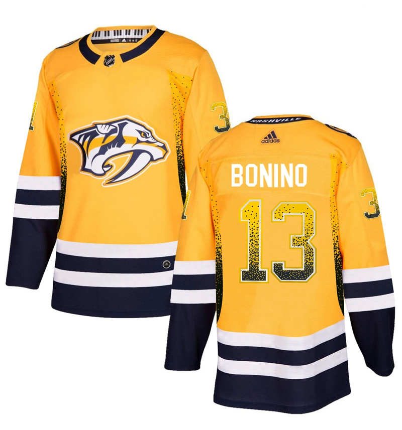 Predators 13 Nick Bonino Gold Drift Fashion Adidas Jersey Predators 13 Nick Bonino Gold Drift Fashion Adidas Jersey