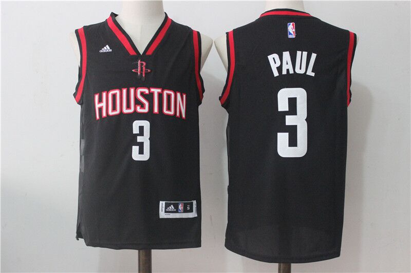 Houston Rockets #3 Chris Paul Black Stitched NBA Jersey Houston Rockets #3 Chris Paul Black Stitched NBA Jersey