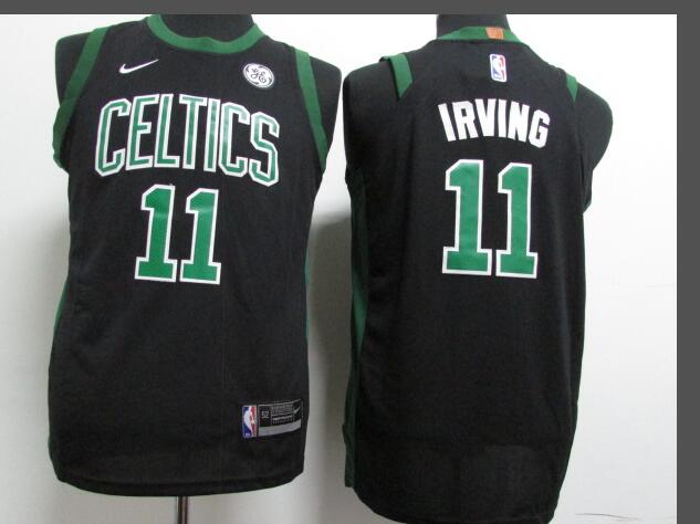 Nike Celtics #11 Kyrie Irving Black Nike Stitched Youth NBA Jersey