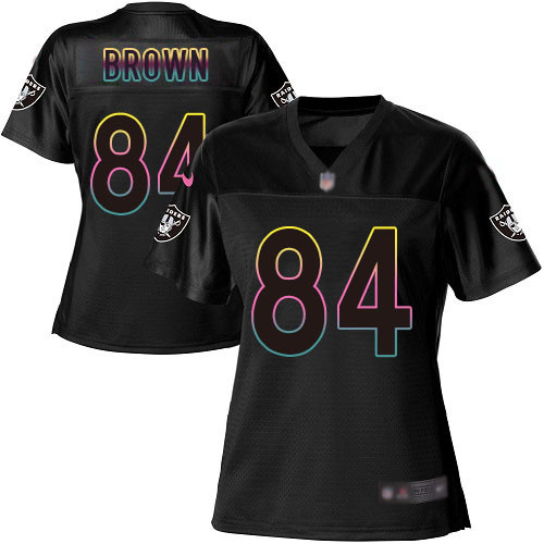 Raiders #84 Antonio Brown Black Women's Football Fashion Game Jersey Raiders #84 Antonio Brown Black Women's Football Fashion Game Jersey