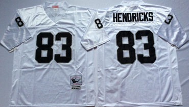 Raiders 83 Ted Hendricks White Throwback Jersey Raiders 83 Ted Hendricks White Throwback Jersey