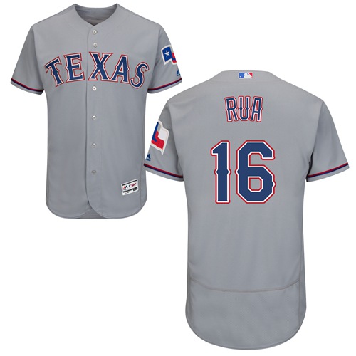 Rangers #16 Ryan Rua Grey Flexbase Authentic Collection Stitched Baseball Jersey Rangers #16 Ryan Rua Grey Flexbase Authentic Collection Stitched Baseball Jersey