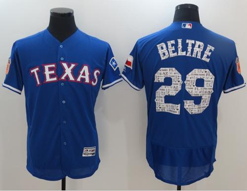 Rangers #29 Adrian Beltre Blue 2017 Spring Training Authentic FlexBase Stitched MLB Jersey Rangers #29 Adrian Beltre Blue 2017 Spring Training Authentic FlexBase Stitched MLB Jersey