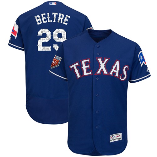Rangers #29 Adrian Beltre Blue 2018 Spring Training Authentic Flex Base Stitched MLB Jersey Rangers #29 Adrian Beltre Blue 2018 Spring Training Authentic Flex Base Stitched MLB Jersey