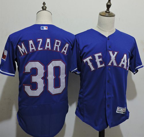 Rangers #30 Nomar Mazara Blue Flexbase Authentic Collection Stitched MLB Jersey Rangers #30 Nomar Mazara Blue Flexbase Authentic Collection Stitched MLB Jersey