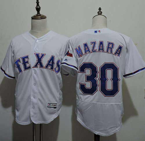 Rangers #30 Nomar Mazara White Flexbase Authentic Collection Stitched MLB Jersey Rangers #30 Nomar Mazara White Flexbase Authentic Collection Stitched MLB Jersey