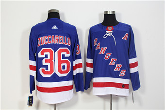 Rangers #36 Mats Zuccarello Blue Adidas Jersey