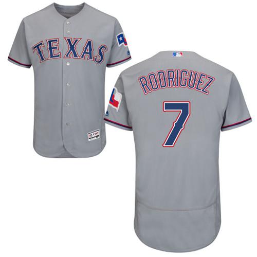 Rangers #7 Ivan Rodriguez Grey Flexbase Authentic Collection Stitched MLB Jersey Rangers #7 Ivan Rodriguez Grey Flexbase Authentic Collection Stitched MLB Jersey