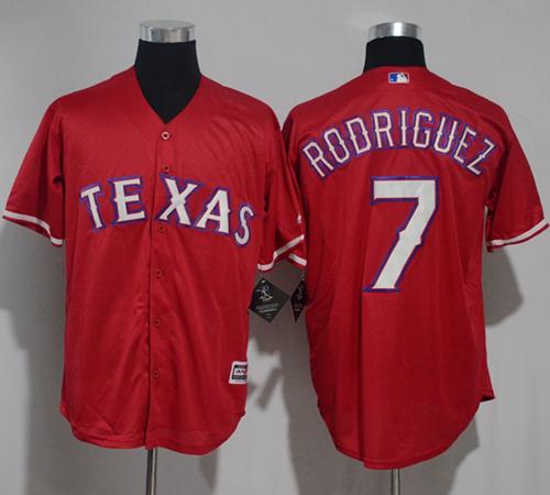 Rangers #7 Ivan Rodriguez Red New Cool Base Stitched MLB Jersey Rangers #7 Ivan Rodriguez Red New Cool Base Stitched MLB Jersey