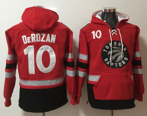 Raptors #10 DeMar DeRozan Red Name & Number Pullover NBA Hoodie Raptors #10 DeMar DeRozan Red Name & Number Pullover NBA Hoodie