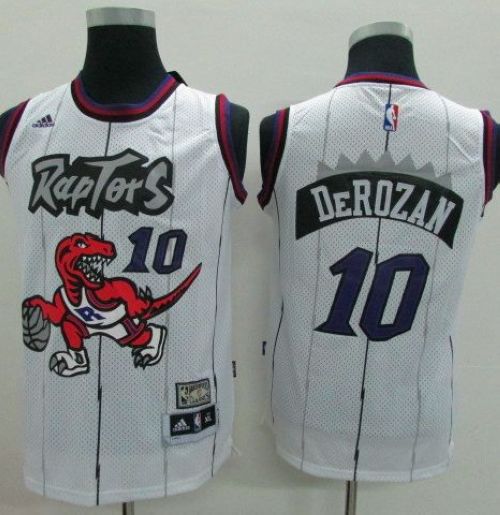 Raptors #10 DeMar DeRozan White Throwback Youth Stitched NBA Jersey Raptors #10 DeMar DeRozan White Throwback Youth Stitched NBA Jersey