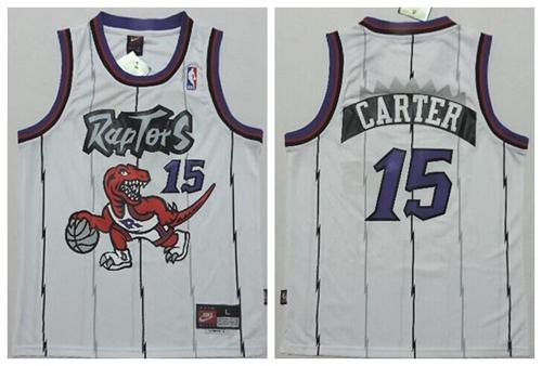 Raptors #15 Vince Carter White Throwback Youth Stitched NBA Jersey Raptors #15 Vince Carter White Throwback Youth Stitched NBA Jersey