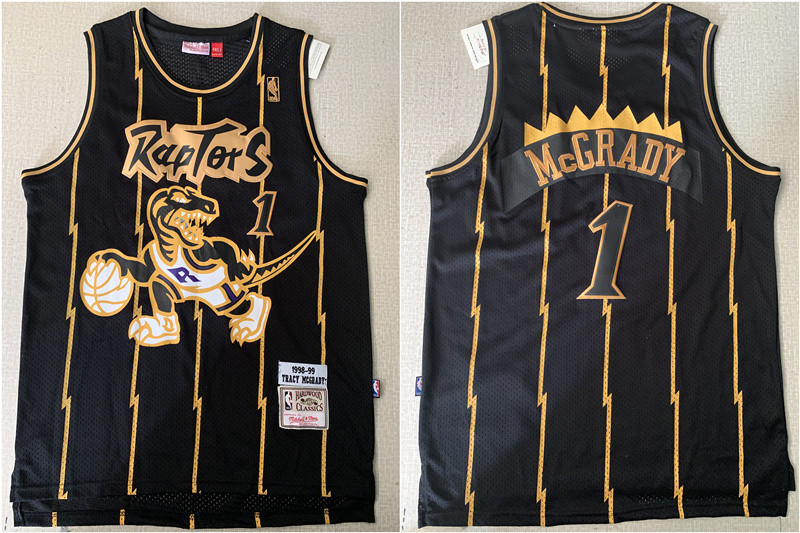 Raptors 1 Tracy McGrady Black 1998-99 Hardwood Classics Mesh Jersey Raptors 1 Tracy McGrady Black 1998-99 Hardwood Classics Mesh Jersey