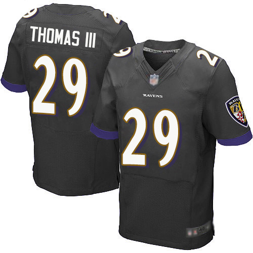 Ravens #29 Earl Thomas III Black Alternate Men's Stitched Football New Elite Jersey