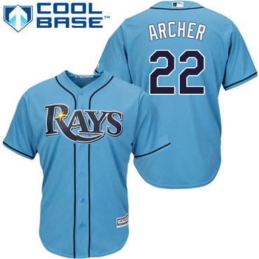 Rays #22 Chris Archer Light Blue Cool Base Stitched Youth MLB Jersey Rays #22 Chris Archer Light Blue Cool Base Stitched Youth MLB Jersey