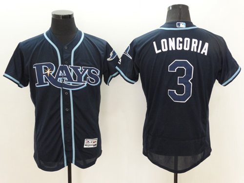 Rays #3 Evan Longoria Dark Blue Flexbase Authentic Collection Stitched MLB Jersey Rays #3 Evan Longoria Dark Blue Flexbase Authentic Collection Stitched MLB Jersey
