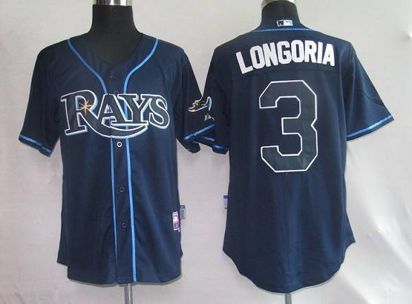 Rays #3 Evan Longoria Dark Blue Stitched Youth MLB Jersey Rays #3 Evan Longoria Dark Blue Stitched Youth MLB Jersey