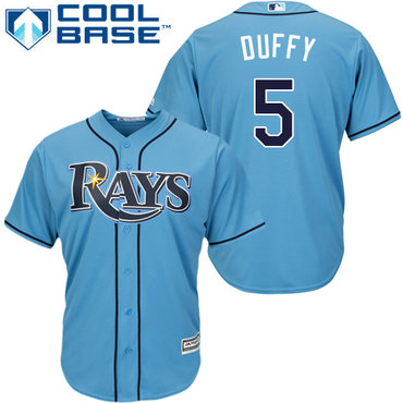 Rays #5 Matt Duffy Light Blue Alternate Women's Stitched MLB Jersey Rays #5 Matt Duffy Light Blue Alternate Women's Stitched MLB Jersey
