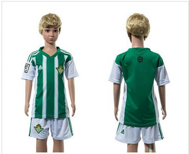 Real Betis Blank Home Kid Soccer Club Jersey Real Betis Blank Home Kid Soccer Club Jersey
