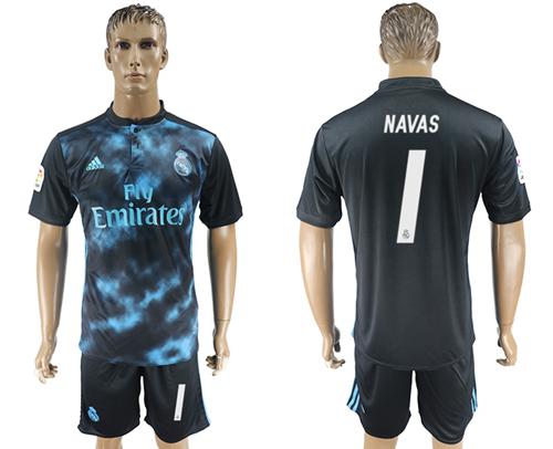 Real Madrid #1 Navas Away Soccer Club Jersey Real Madrid #1 Navas Away Soccer Club Jersey