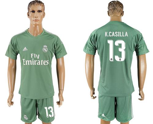 Real Madrid #13 K.Casilla Green Goalkeeper Soccer Club Jersey Real Madrid #13 K.Casilla Green Goalkeeper Soccer Club Jersey