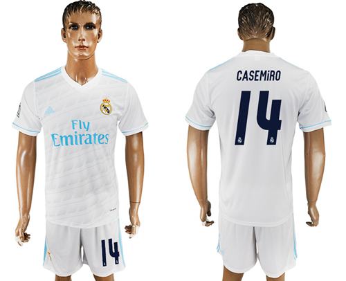 Real Madrid #14 Casemiro White Home Soccer Club Jersey Real Madrid #14 Casemiro White Home Soccer Club Jersey