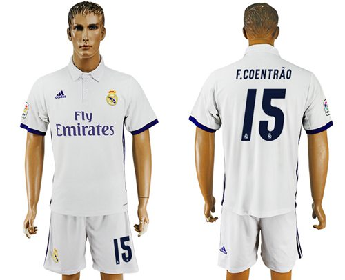 Real Madrid #15 F.Coentrao White Home Soccer Club Jersey Real Madrid #15 F.Coentrao White Home Soccer Club Jersey