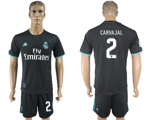 Real Madrid #2 Carvajal Away Soccer Club Jersey