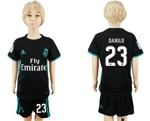 Real Madrid #23 Danilo Away Kid Soccer Club Jersey Real Madrid #23 Danilo Away Kid Soccer Club Jersey