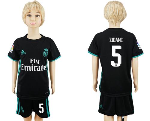 Real Madrid #5 Zidane Away Kid Soccer Club Jersey