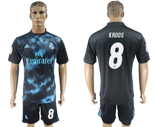 Real Madrid #8 Kroos Away Soccer Club Jersey Real Madrid #8 Kroos Away Soccer Club Jersey