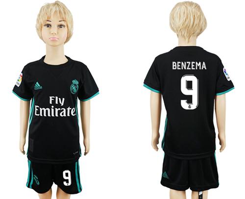Real Madrid #9 Benzema Away Kid Soccer Club Jersey Real Madrid #9 Benzema Away Kid Soccer Club Jersey