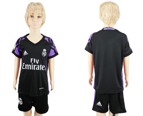 Real Madrid Blank Black Kid Soccer Club Jersey