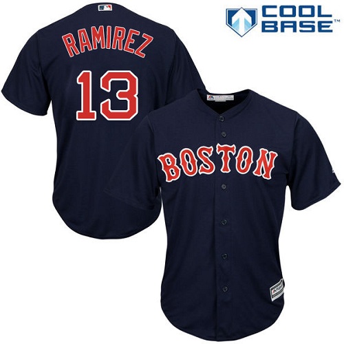 Red Sox #13 Hanley Ramirez Navy Blue Alternate Women's Stitched MLB Jersey