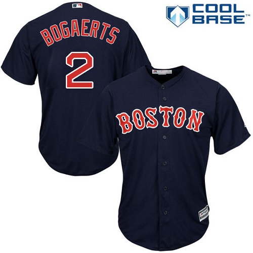 Red Sox #2 Xander Bogaerts Navy Blue Alternate Women's Stitched MLB Jersey