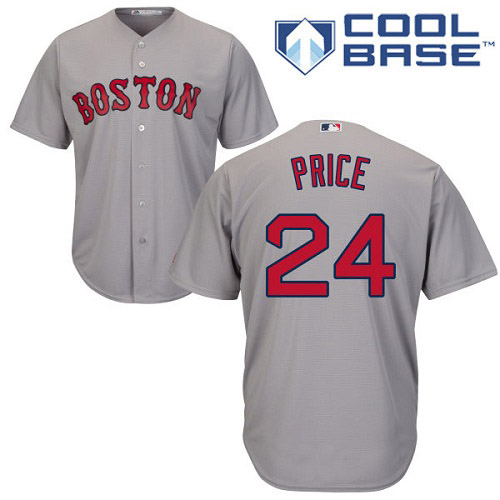 Red Sox #24 David Price Grey Road Women's Stitched MLB Jersey