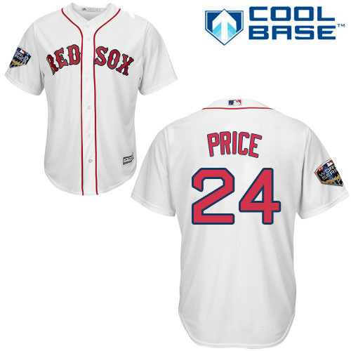 Red Sox #24 David Price White New Cool Base 2018 World Series Stitched MLB Jersey Red Sox #24 David Price White New Cool Base 2018 World Series Stitched MLB Jersey