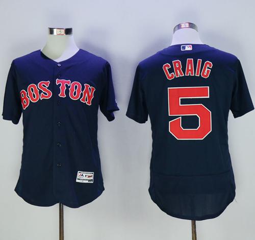Red Sox #5 Allen Craig Navy Blue Flexbase Authentic Collection Stitched MLB Jersey Red Sox #5 Allen Craig Navy Blue Flexbase Authentic Collection Stitched MLB Jersey