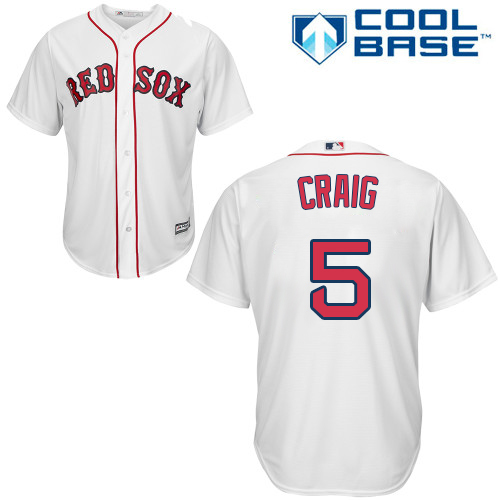 Red Sox #5 Allen Craig White Cool Base Stitched Youth MLB Jersey